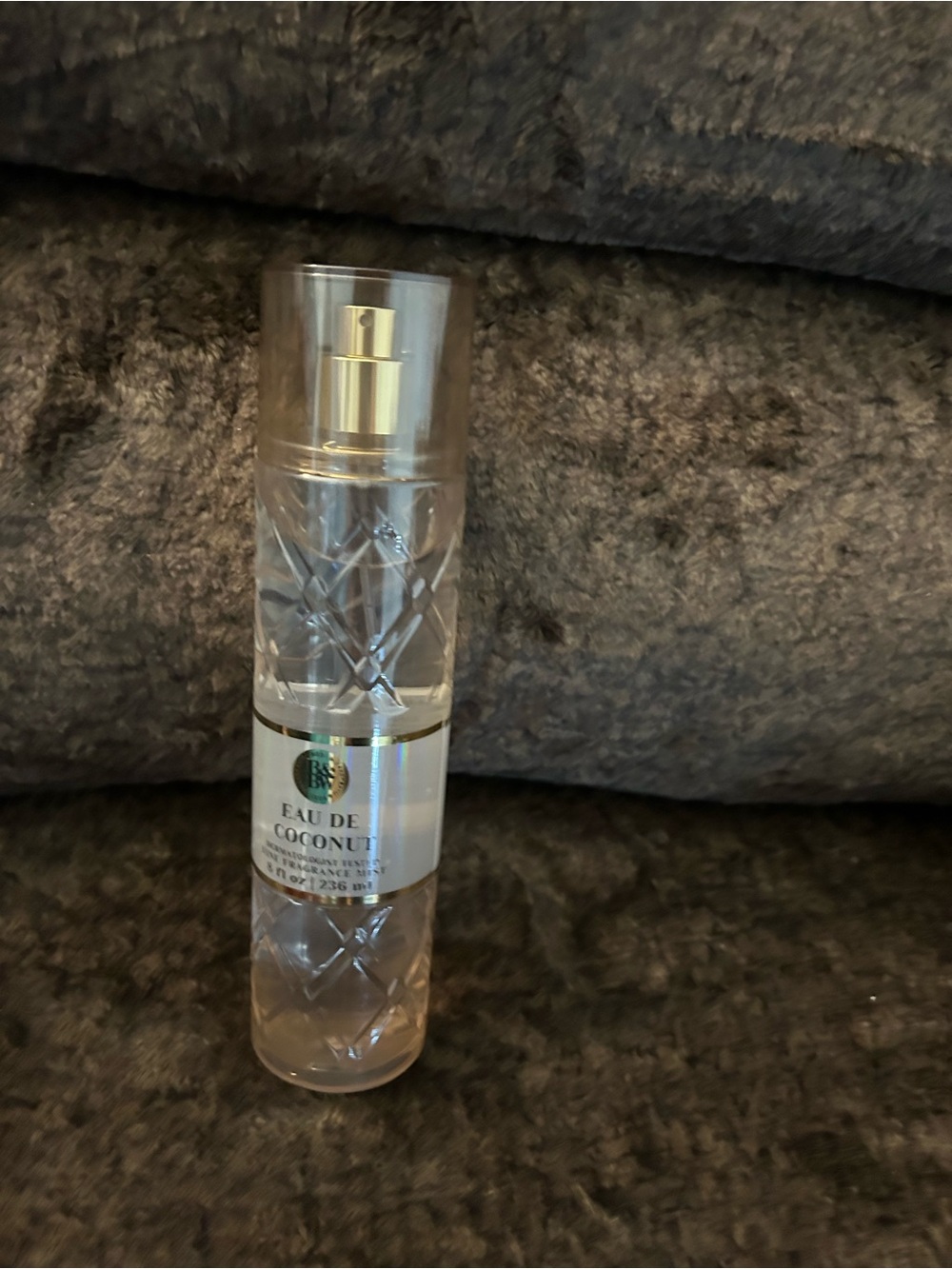 Bath & Body Works Clear Bottle with Gold Spray Top